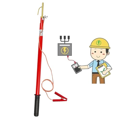 Teleskop-Isolierstab aus Fiberglas, Betriebsstangen, 10 kV/35 kV/110 kV/220 kV for die Entladung von Spannungsprüfern, Epoxidharz, rot(10 kV - 3.3ft/1m) von JLXJYS