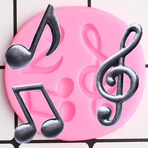 JLZK Musik Note Silikonform Schokolade Gumpaste Candy Polymer Clay Formen DIY Party Cupcake Topper Fondant Kuchen Dekorationswerkzeuge von JLZK