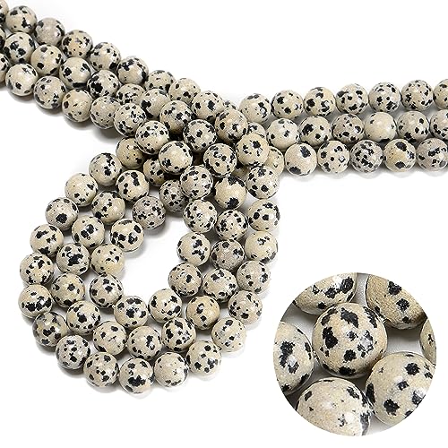 130 Stück 6 mm Dalmatiner-Punkt Jaspis Naturstein Perlen Runde Edelstein Echter Stein Lose für DIY Armband Schmuck String Making 130 Stück 6 mm Dalmatiner-Punkt Jaspis Naturstein Perlen Runde Edelstein Echter Stein Lose für DIY Armband Schmuck String Making von JM Design