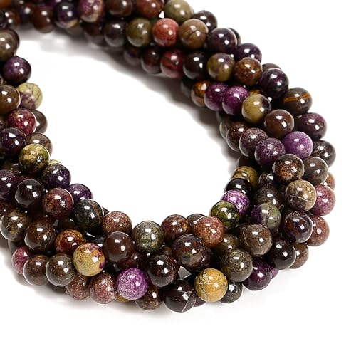 Atlantisite Stichtit-Perlen, glänzend, rund, für Armbänder, Schmuckherstellung, Handwerk, 68 Stück Atlantisite Stichtit-Perlen, glänzend, rund, für Armbänder, Schmuckherstellung, Handwerk, 68 Stück von JM Design