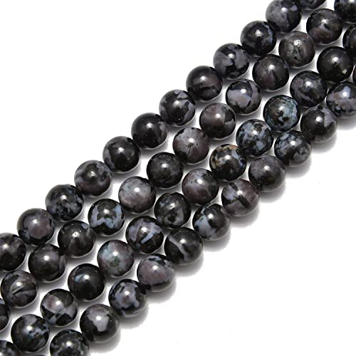 Natürlicher Indigo Gabbro Glatt, rund, 8 mm, 39,4 cm Strang Natürlicher Indigo Gabbro Glatt, rund, 8 mm, 39,4 cm Strang von JM Design