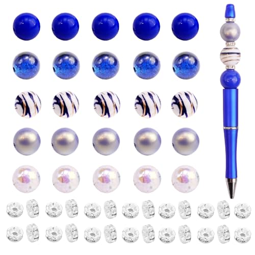 50 Stück Perlen für Stifte, grob, 16 mm, Brennperlen und Abstandshalter, Acryl, lose Perlen, Großpackung Set, Perlen für Perlenstifte – passend für DIY-Stifte, Schmuckherstellung 50 Stück Perlen für Stifte, grob, 16 mm, Brennperlen und Abstandshalter, Acryl, lose Perlen, Großpackung Set, Perlen für Perlenstifte – passend für DIY-Stifte, Schmuckherstellung von JMCRATE