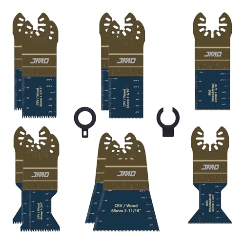 JMD Oszillierende Sägeblätter, Multitool-Klingen für Holz und Metall, für Dewalt, Milwaukee, Makita, Ryobi, Bosch, Dremel, etc., 12 Stück JMD Oszillierende Sägeblätter, Multitool-Klingen für Holz und Metall, für Dewalt, Milwaukee, Makita, Ryobi, Bosch, Dremel, etc., 12 Stück von JMD