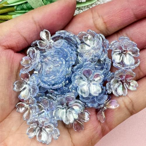 100 Stück 14,7 mm Acryl Galsang Blume lose Perlen Kappen DIY für Kopfbedeckung Schlüsselanhänger Schmuckherstellung-Blau 100 Stück 14,7 mm Acryl Galsang Blume lose Perlen Kappen DIY für Kopfbedeckung Schlüsselanhänger Schmuckherstellung-Blau von JMGDJ