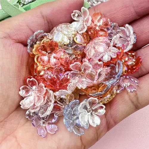 100 Stück 14,7 mm Acryl Galsang Blume lose Perlenkappen DIY für Kopfbedeckung Schlüsselanhänger Schmuckherstellung-Mehrfarbig 100 Stück 14,7 mm Acryl Galsang Blume lose Perlenkappen DIY für Kopfbedeckung Schlüsselanhänger Schmuckherstellung-Mehrfarbig von JMGDJ