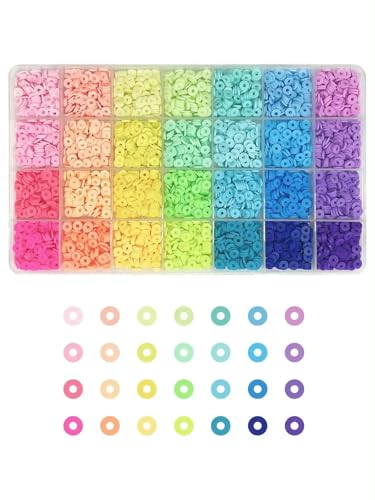 14400/4200/2400 Stück sortierte Polymer-Tonperlen-Set zur DIY-Schmuckherstellung – handgefertigtes Handwerk für Armbänder, Halsketten, Ohrringe – H4200pcsc 14400/4200/2400 Stück sortierte Polymer-Tonperlen-Set zur DIY-Schmuckherstellung – handgefertigtes Handwerk für Armbänder, Halsketten, Ohrringe – H4200pcsc von JMGDJ