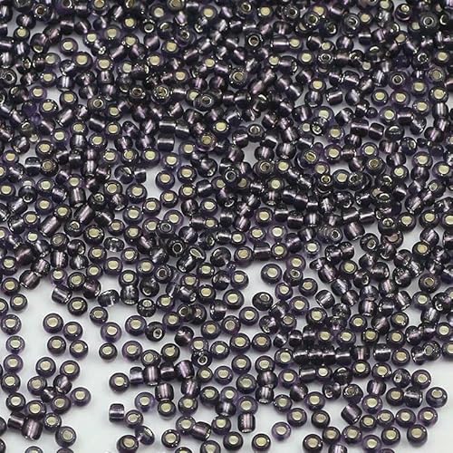 2/3/4,0 mm Glasperlen, japanische 11/0, wasserdichte Glas-Abstandshalter, lose Perlen für die Schmuckherstellung, DIY-Armbandnähen, 18 g/Los, Violett, 4,0 mm, 18 g, ca. 220 Stück 2/3/4,0 mm Glasperlen, japanische 11/0, wasserdichte Glas-Abstandshalter, lose Perlen für die Schmuckherstellung, DIY-Armbandnähen, 18 g/Los, Violett, 4,0 mm, 18 g, ca. 220 Stück von JMGDJ