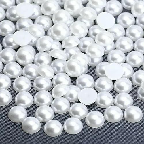 20–1000 Stück, halbe flache Rückseite, Kunstperlen, weiß/beige, runde, lose Perlen für DIY, Basteln, Schmuck, Scrapbooking, 2/4/8–16 mm, weiß, 6 mm, 500 Stück 20–1000 Stück, halbe flache Rückseite, Kunstperlen, weiß/beige, runde, lose Perlen für DIY, Basteln, Schmuck, Scrapbooking, 2/4/8–16 mm, weiß, 6 mm, 500 Stück von JMGDJ