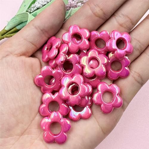 20 Stück 19 mm laserfarbene fünfeckige Blumen-Hohlperlen, Schmuckherstellung, Zubehör, DIY-Acryl-Anhänger für Handykette, Rosérot, 19 mm 20 Stück 19 mm laserfarbene fünfeckige Blumen-Hohlperlen, Schmuckherstellung, Zubehör, DIY-Acryl-Anhänger für Handykette, Rosérot, 19 mm von JMGDJ