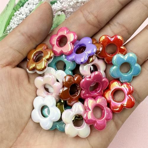 20 Stück 19 mm laserfarbene fünfeckige Blumen-Hohlperlen, Schmuckherstellungszubehör, DIY-Acryl-Anhänger für Handykette, mehrfarbig, 19 mm 20 Stück 19 mm laserfarbene fünfeckige Blumen-Hohlperlen, Schmuckherstellungszubehör, DIY-Acryl-Anhänger für Handykette, mehrfarbig, 19 mm von JMGDJ
