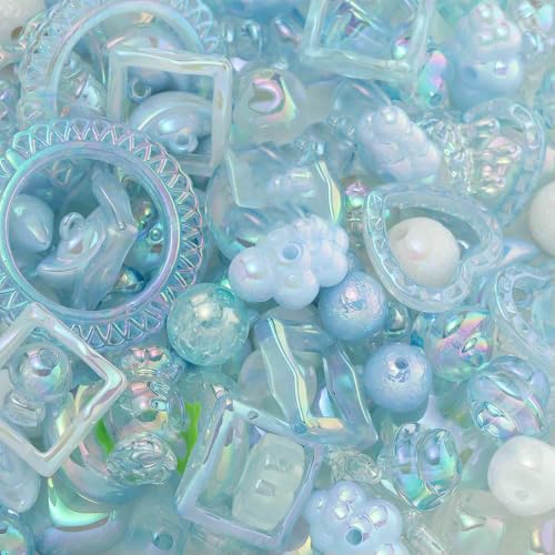 20 g/50 g/Los Acryl-Mischperlen, bunte lose Abstandsperlen für Schmuck, Fingdings, Markierungen, DIY-Halsketten, Armbandzubehör, Blau, 20 g 20 g/50 g/Los Acryl-Mischperlen, bunte lose Abstandsperlen für Schmuck, Fingdings, Markierungen, DIY-Halsketten, Armbandzubehör, Blau, 20 g von JMGDJ