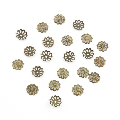 200 Stück/Los 6 mm Hohlblume Edelstahl Metall Filigran Lose Abstandshalter Perlenkappen für DIY Schmuckzubehör Herstellung von Zubehör-Grün-9mm200pcs 200 Stück/Los 6 mm Hohlblume Edelstahl Metall Filigran Lose Abstandshalter Perlenkappen für DIY Schmuckzubehör Herstellung von Zubehör-Grün-9mm200pcs von JMGDJ