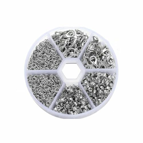 210–400 Stück/Box, Schmuckherstellungs-Sets mit Karabinerverschluss, offene Biegeringe, End-Crimps, Perlenbox, handgefertigte DIY-Armband-Halsketten-Befunde, Stil 05 von JMGDJ