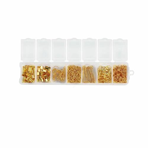 210–400 Stück/Box Schmuckherstellungs-Kits mit Karabinerverschluss, offene Biegeringe, End-Crimps, Perlenbox, handgefertigte DIY-Armband-Halsketten-Befunde, Set 02 von JMGDJ