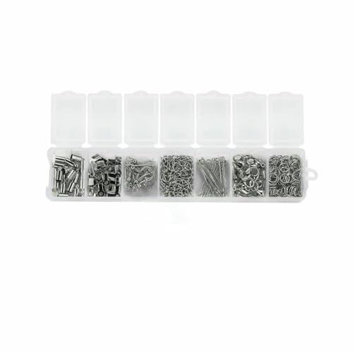 210–400 Stück/Box Schmuckherstellungs-Kits mit Karabinerverschluss, offene Biegeringe, End-Crimps, Perlenbox, handgefertigte DIY-Armband-Halsketten-Befunde, Set 05 von JMGDJ
