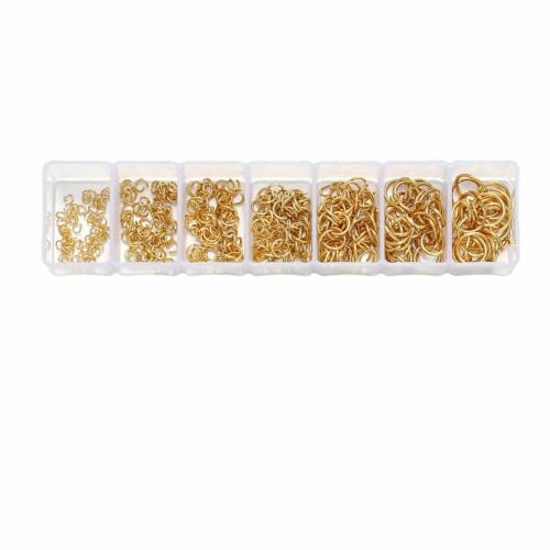 210–400 Stück/Box Schmuckherstellungs-Kits mit Karabinerverschluss, offene Biegeringe, End-Crimps, Perlenbox, handgefertigte DIY-Armband-Halsketten-Befunde, Set 10 von JMGDJ