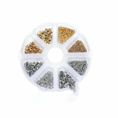 210–400 Stück/Box Schmuckherstellungs-Kits mit Karabinerverschluss, offene Biegeringe, End-Crimps, Perlenbox, handgefertigte DIY-Armband-Halsketten-Befunde, Set 13 von JMGDJ