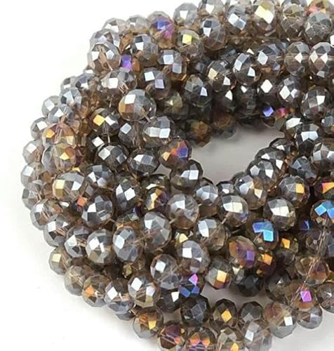 3 4 6 8 10 mm österreichische facettierte Kristallperlen, mehrfarbig, lose Abstandshalter, flache runde Glasperlen, Armband, DIY zur Schmuckherstellung, Grau AB5688, 6 mm x 4, 3 4 6 8 10 mm österreichische facettierte Kristallperlen, mehrfarbig, lose Abstandshalter, flache runde Glasperlen, Armband, DIY zur Schmuckherstellung, Grau AB5688, 6 mm x 4, von JMGDJ