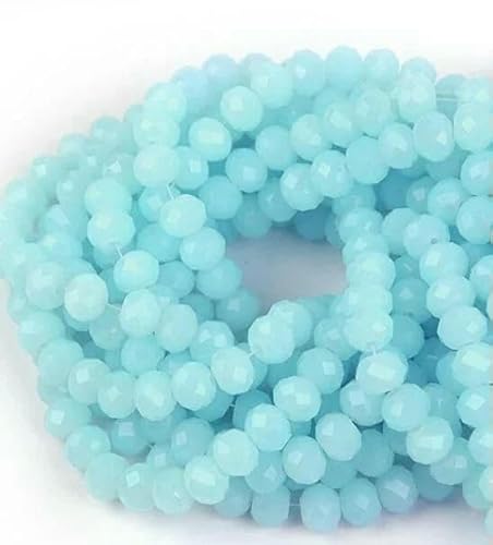 3 4 6 8 10 mm österreichische facettierte Kristallperlen, mehrfarbig, lose Abstandshalter, flache runde Glasperlen, Armband, DIY zur Schmuckherstellung, Seeblau 5698, 4,0 mm x von JMGDJ