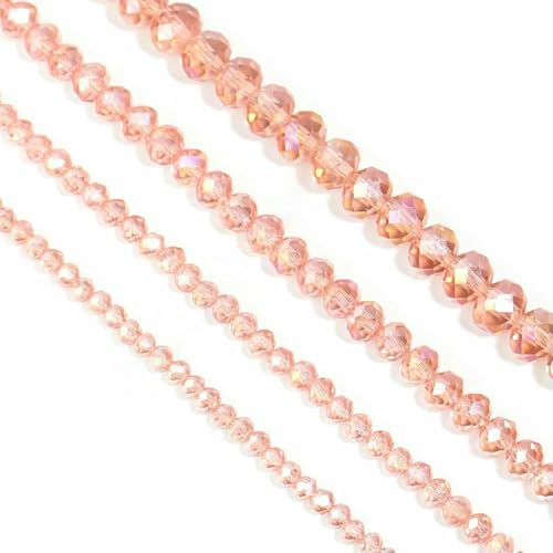 3 4 6 8 10 mm österreichische facettierte Kristallperlen, mehrfarbig, lose Abstandshalter, flache runde Glasperlen, Armband, DIY zur Schmuckherstellung, Wasserrot AB5682, 6 mm von JMGDJ
