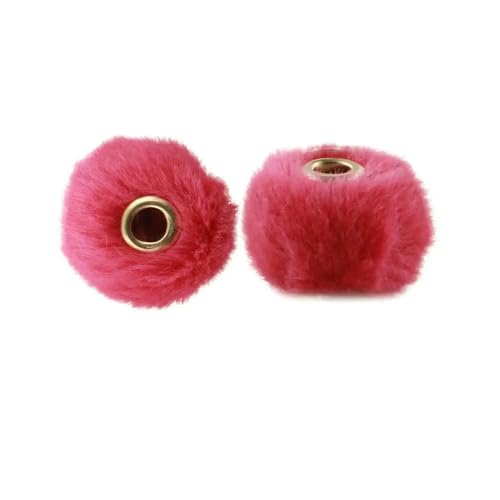 30/50 Stück 20 mm Plüschpelz-Kugelperlen zur Schmuckherstellung, gerades Loch, Charms für Schmuck, DIY-Halskettenanhänger, violett-rot, 50 Stück 30/50 Stück 20 mm Plüschpelz-Kugelperlen zur Schmuckherstellung, gerades Loch, Charms für Schmuck, DIY-Halskettenanhänger, violett-rot, 50 Stück von JMGDJ