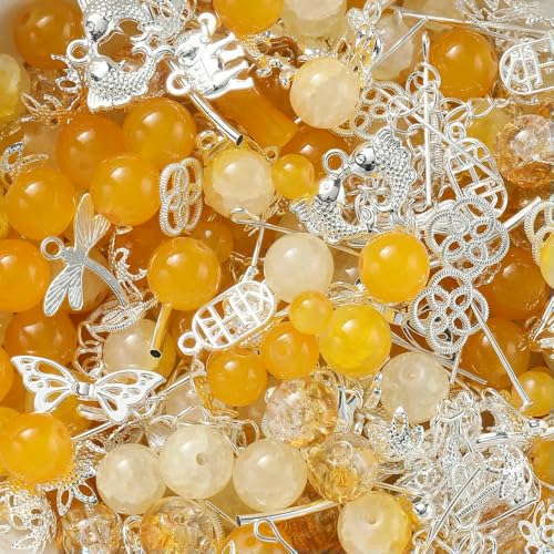 30–50 g/Los gemischte Glasperlen, Metallanhänger, Abstandsperlen, Schmuckzubehör für DIY-Armbänder, Halsketten, Fußkettchen, Schmuckherstellung, Orange, Silber, 30 Gramm 30–50 g/Los gemischte Glasperlen, Metallanhänger, Abstandsperlen, Schmuckzubehör für DIY-Armbänder, Halsketten, Fußkettchen, Schmuckherstellung, Orange, Silber, 30 Gramm von JMGDJ
