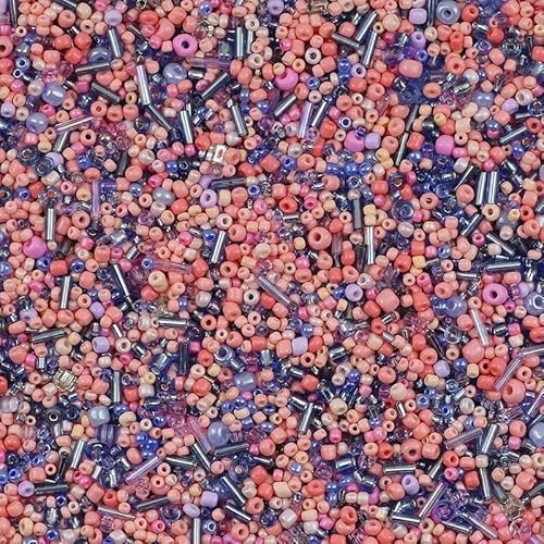 30 g/Los Rocailles-Glasperlen in gemischter Größe, rund, weiß/blau, Abstandshalter, lose Perlen für Schmuck, Armbänder, DIY-Halsketten, Zubehör, Mix Pink/Blau 30 g/Los Rocailles-Glasperlen in gemischter Größe, rund, weiß/blau, Abstandshalter, lose Perlen für Schmuck, Armbänder, DIY-Halsketten, Zubehör, Mix Pink/Blau von JMGDJ