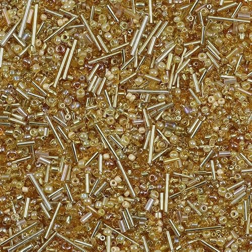 30 g/Los Rocailles-Glasperlen in gemischter Größe, rund, weiß/blau, Abstandshalter, lose Perlen für Schmuck, Armbänder, DIY-Halskettenzubehör, Gold/Champagner 30 g/Los Rocailles-Glasperlen in gemischter Größe, rund, weiß/blau, Abstandshalter, lose Perlen für Schmuck, Armbänder, DIY-Halskettenzubehör, Gold/Champagner von JMGDJ