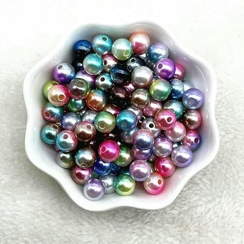 4,0 mm, 6 mm, 8 mm, 10 mm, runde Acrylperlen mit Farbverlauf, lose Abstandsperlen für die Schmuckherstellung, DIY-Armbandzubehör, handgefertigt, 08–4,0 mm (200 Stück) von JMGDJ