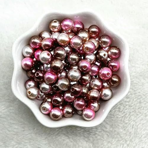 4,0 mm, 6 mm, 8 mm, 10 mm, runde Acrylperlen mit Farbverlauf, lose Abstandsperlen für die Schmuckherstellung, DIY-Armbandzubehör, handgefertigt, 09–4,0 mm (200 Stück) von JMGDJ