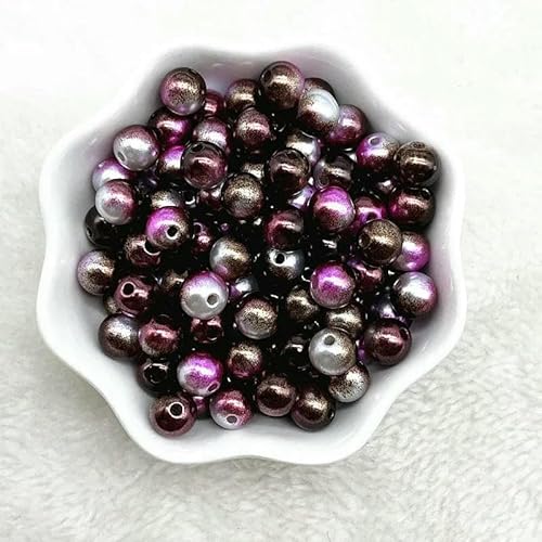 4,0 mm, 6 mm, 8 mm, 10 mm, runde Acrylperlen mit Farbverlauf, lose Abstandsperlen für die Schmuckherstellung, DIY-Armbandzubehör, handgefertigt, 12–10 mm (30 Stück) von JMGDJ