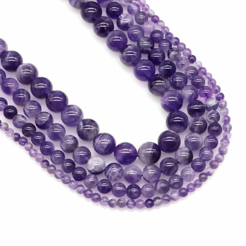 4/6/8/10 mm Naturstein, rosa gestreifte Achatperlen, lose Abstandsperlen, Heilkristall, Schmuckherstellung, Perlenzubehör – Amethyst – 10 mm, 36 bis 37 Stück 4/6/8/10 mm Naturstein, rosa gestreifte Achatperlen, lose Abstandsperlen, Heilkristall, Schmuckherstellung, Perlenzubehör – Amethyst – 10 mm, 36 bis 37 Stück von JMGDJ