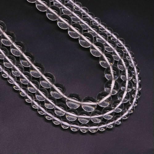 4/6/8/10 mm Naturstein, rosa gestreifte Achatperlen, lose Abstandsperlen, Heilkristall, Schmuckherstellung, Perlenzubehör – klarer Quarz – 10 mm, 36 bis 37 Stück 4/6/8/10 mm Naturstein, rosa gestreifte Achatperlen, lose Abstandsperlen, Heilkristall, Schmuckherstellung, Perlenzubehör – klarer Quarz – 10 mm, 36 bis 37 Stück von JMGDJ