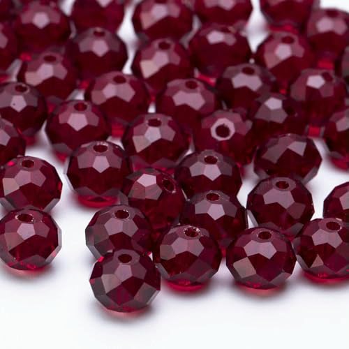 4 6 8 10 mm tschechische lose Rondell-Kristallperlen zur Schmuckherstellung, DIY-Handarbeiten, AB-Farben, Spacer, facettierte Glasperlen, Großhandels-BZ1200-01-8 mm-68 Stück von JMGDJ