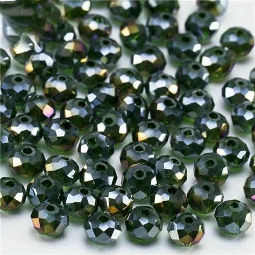 4 6 8 mm tschechische Rondell-Kristallperlen, AB-Farbe, facettierte Glasperlen, lose Abstandsperlen für die Schmuckherstellung, DIY-Armband, Halskette, Z306AB, dunkelgrün, 4,0 4 6 8 mm tschechische Rondell-Kristallperlen, AB-Farbe, facettierte Glasperlen, lose Abstandsperlen für die Schmuckherstellung, DIY-Armband, Halskette, Z306AB, dunkelgrün, 4,0 von JMGDJ
