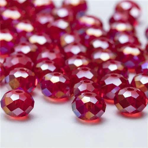 4 6 8 mm tschechische Rondell-Kristallperlen, AB-Farbe, facettierte Glasperlen, lose Abstandsperlen für die Schmuckherstellung, DIY-Armband, Halskette, Z317AB, rot, 8 mm, 68 S 4 6 8 mm tschechische Rondell-Kristallperlen, AB-Farbe, facettierte Glasperlen, lose Abstandsperlen für die Schmuckherstellung, DIY-Armband, Halskette, Z317AB, rot, 8 mm, 68 S von JMGDJ