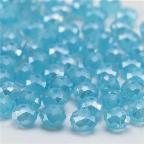 4 6 8 mm tschechische Rondell-Kristallperlen, AB-Farbe, facettierte Glasperlen, lose Abstandsperlen für die Schmuckherstellung, DIY-Armband, Halskette, Z329AB, 6 mm, 90 Stück 4 6 8 mm tschechische Rondell-Kristallperlen, AB-Farbe, facettierte Glasperlen, lose Abstandsperlen für die Schmuckherstellung, DIY-Armband, Halskette, Z329AB, 6 mm, 90 Stück von JMGDJ
