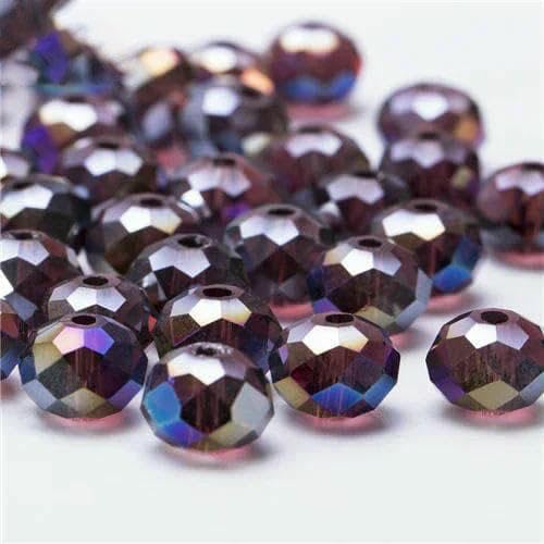 4 6 8 mm tschechische Rondelle-Kristallperlen, AB-Farbe, facettierte Glasperlen, lose Abstandsperlen für die Schmuckherstellung, DIY-Armband, Halskette, Z311AB, lila, 4,0 mm, 4 6 8 mm tschechische Rondelle-Kristallperlen, AB-Farbe, facettierte Glasperlen, lose Abstandsperlen für die Schmuckherstellung, DIY-Armband, Halskette, Z311AB, lila, 4,0 mm, von JMGDJ