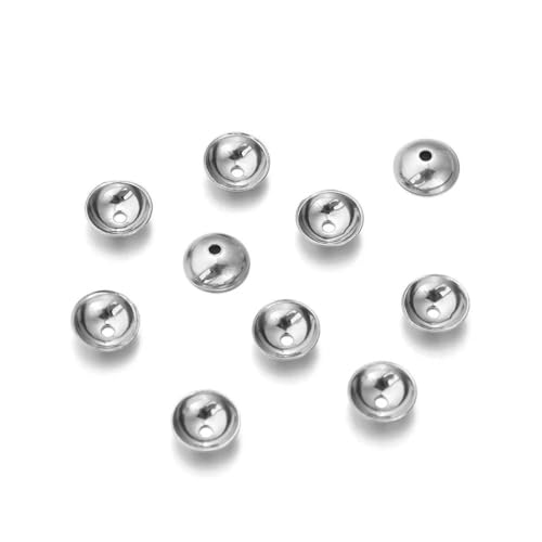 50–200 Stück/Los Runde Perlenkappen aus Edelstahl, 3/4/5/6/8 mm, lose Abstandsperlenkappen, Perlenbodenschale zur Schmuckherstellung von Armbändern, ST 5 mm, 200 Stück 50–200 Stück/Los Runde Perlenkappen aus Edelstahl, 3/4/5/6/8 mm, lose Abstandsperlenkappen, Perlenbodenschale zur Schmuckherstellung von Armbändern, ST 5 mm, 200 Stück von JMGDJ