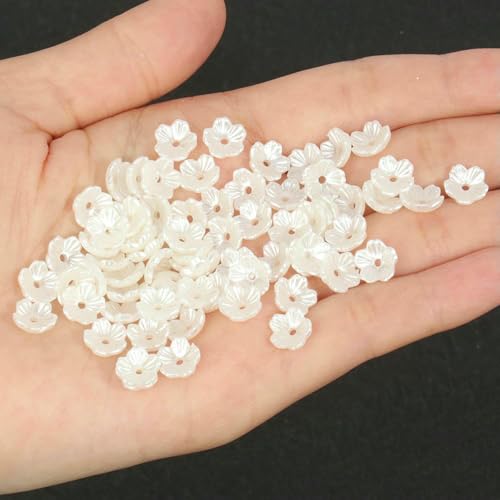 50 Stück 100 Stück ABS-Blumen, Kunstperlenmaterial, lose Perlenkappen für DIY-Armbänder, Halsketten, Schmuckherstellung, Zubehör, Stil 1–100 Stück 50 Stück 100 Stück ABS-Blumen, Kunstperlenmaterial, lose Perlenkappen für DIY-Armbänder, Halsketten, Schmuckherstellung, Zubehör, Stil 1–100 Stück von JMGDJ
