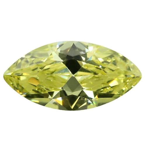 5A Marquise-Form Zirkonia-Stein, mehrfarbig, Brillantschliff, lose CZ-Perlen aus synthetischem Edelstein für Schmuck, Olivgrün, 2 x 4,0 mm, 50 Stück von JMGDJ