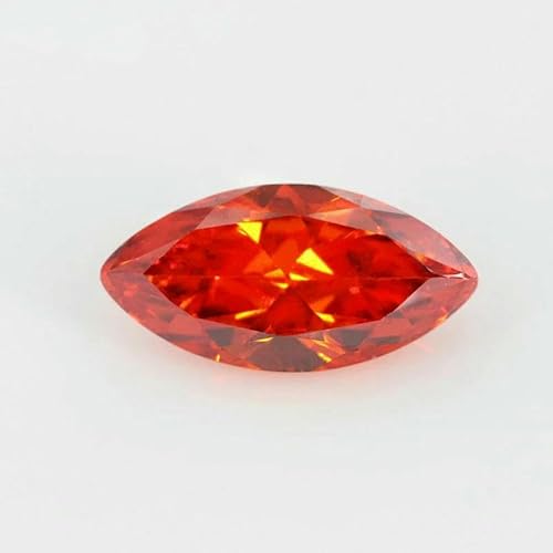 5A Marquise-Form Zirkonia-Stein, mehrfarbig, Brillantschliff, lose CZ-Perlen aus synthetischem Edelstein für Schmuck, orange, 2 x 4,0 mm, 50 Stück von JMGDJ