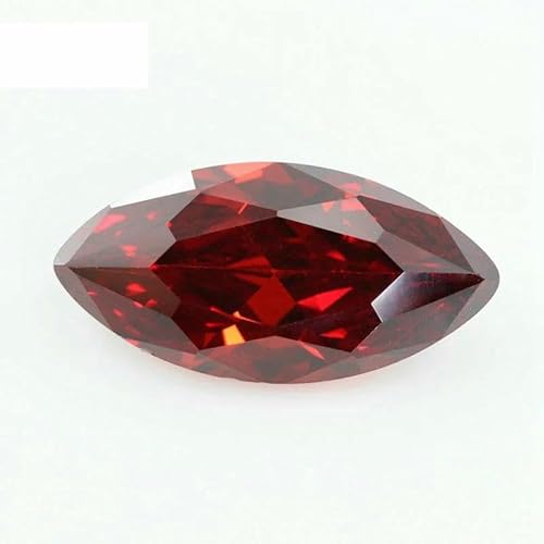 5A Marquise-Form Zirkonia-Stein, mehrfarbig, brillant, lose CZ, synthetische Edelsteinperlen für Schmuck, Granat, 9 x 18 mm, 10 Stück von JMGDJ