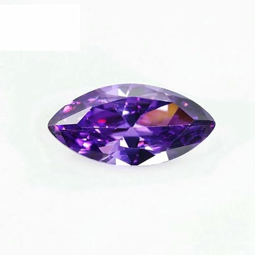 5A Marquise-Form Zirkonia-Stein, mehrfarbig, brillant, lose CZ-Perlen aus synthetischem Edelstein für Schmuck, Amethyst, 2 x 4 mm, 50 Stück von JMGDJ