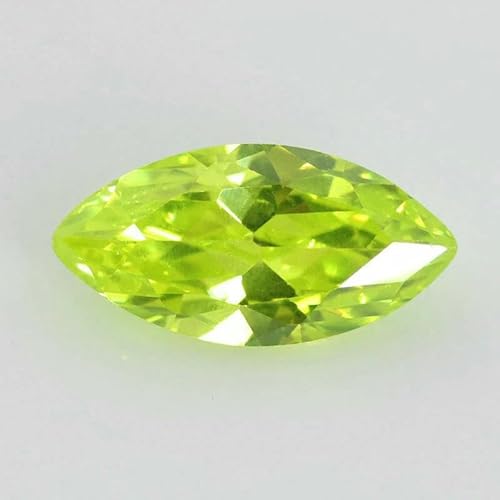 5A Marquise-Form Zirkonia-Stein, mehrfarbig, brillant, lose CZ-Perlen aus synthetischem Edelstein für Schmuck, Apfelgrün, CZ, 2 x 4 mm, 50 Stück von JMGDJ