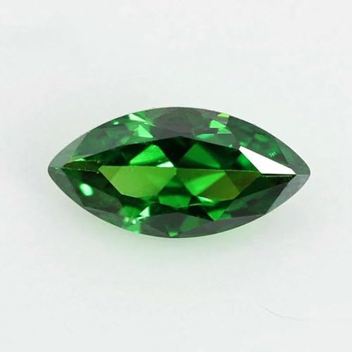5A Marquise-Form Zirkonia-Stein, mehrfarbig, brillant, lose CZ-Perlen aus synthetischem Edelstein für Schmuck, Grün, CZ, 3 x 6 mm, 50 Stück von JMGDJ