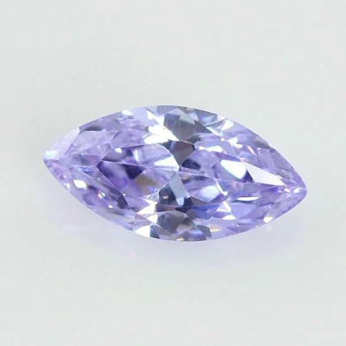 5A Marquise-Form Zirkonia-Stein, mehrfarbig, brillant, lose CZ-Perlen aus synthetischem Edelstein für Schmuck, Lavendel, 2,5 x 5 mm, 50 Stück von JMGDJ
