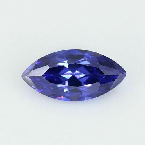 5A Marquise-Form Zirkonia-Stein, mehrfarbig, brillant, lose CZ-Perlen aus synthetischem Edelstein für Schmuck, Tansanit, 3,5 x 7 mm, 50 Stück von JMGDJ