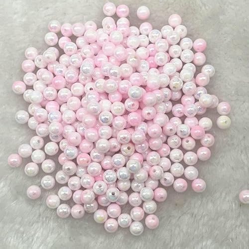 6–10 mm runde Acrylperlen, lose Abstandsperlen für die Schmuckherstellung, DIY-Armband, Halskette, Anhänger, Ohrringe, 02–6 mm (100 Stück) von JMGDJ