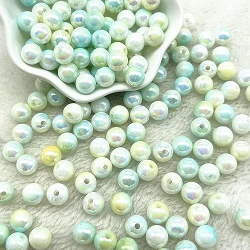 6–10 mm runde Acrylperlen, lose Abstandsperlen für die Schmuckherstellung, DIY-Armband, Halskette, Anhänger, Ohrringe, 04–6 mm (100 Stück) von JMGDJ